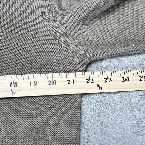 Columbia Sweater Mens 1/4 Zip Ribbed Knit Mock Neck Pullover Light Brown Large - Picture 4 of 5